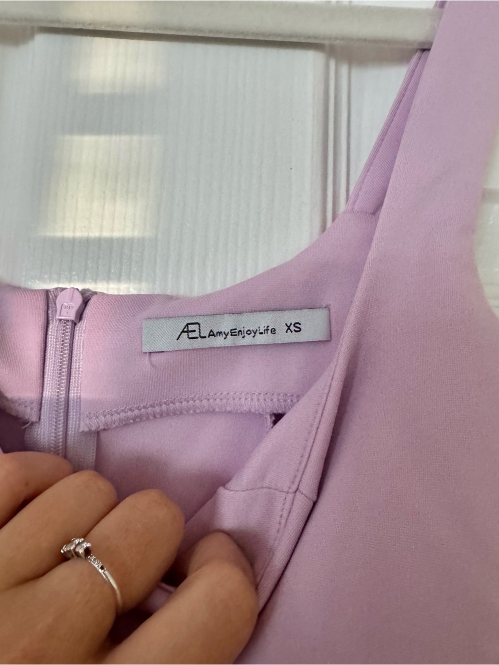 Lavender Ruffle-Hem Mini Dress - Picture 3 of 5